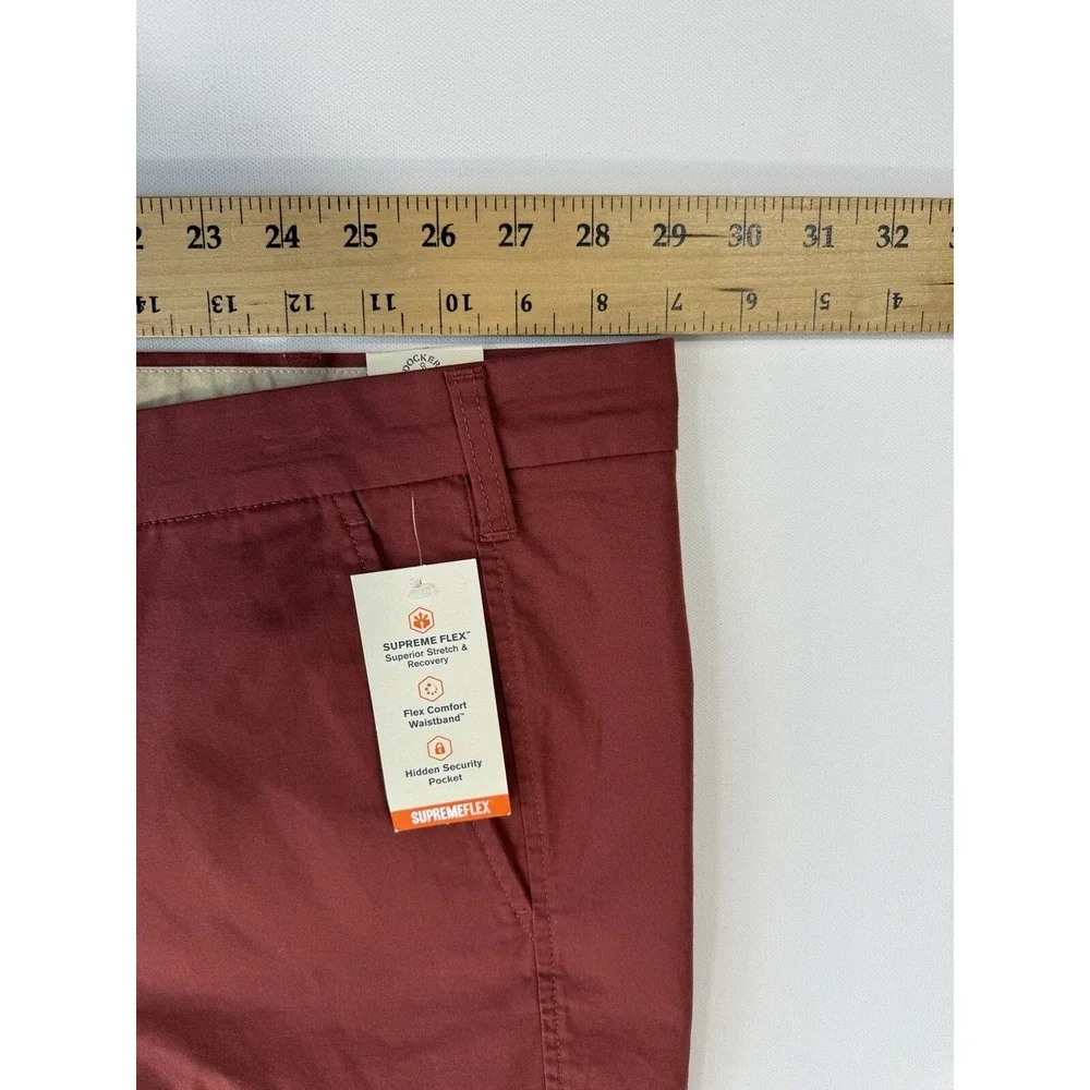 Dockers Mens 58x9 Ultimate Shorts Red Supreme Flex Big & Tall Chino NWT Stretch